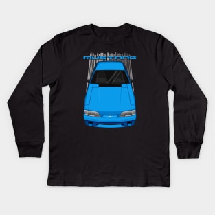 Custom Mustang Fox - Grabber Blue Kids Long Sleeve T-Shirt